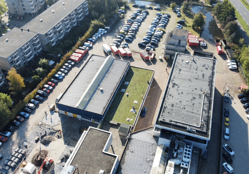 Brandweerkazerne met Groendak
